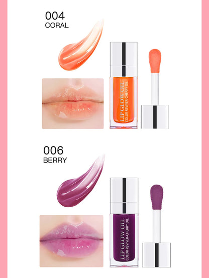Crystal Jelly Moisturizing Lip Oil Plumping Lip Gloss Makeup Sexy Plump Lip Glow Oil Tinted Lip Plumper 6ml 1 Piece