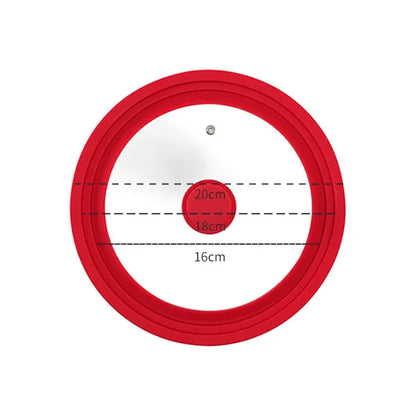 Multifunctional Tempered Glass Pot Lid Silicone Rim Cool Touch Handle Steam Dishwasher Safe Skillet Pan Cover Christmas Gift