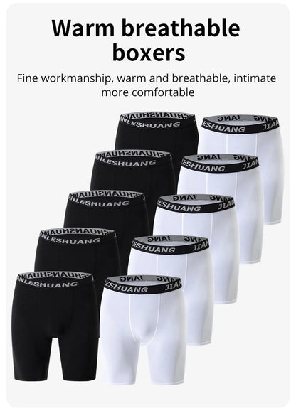 1/2/5Pcs Teenagers To Adults Multi-size Men's Sports Underwear Fitness Long Boxer Shorts Running Training Basketball Football Sh