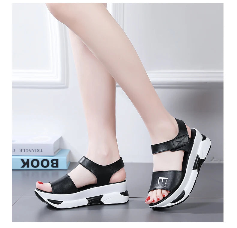 Shoes For Women Sandals Fashion Women Shoes Casual Heighten Comfortable Breathable Walking Sneakers Platform Ladies Shoes