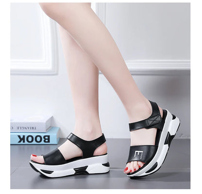 Shoes For Women Sandals Fashion Women Shoes Casual Heighten Comfortable Breathable Walking Sneakers Platform Ladies Shoes