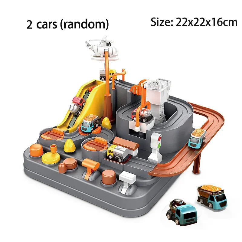 Car Train Track Sets Racing Rail Model Educational Toys Children Adventure Game Mechanical Interactive Animals Space Rocket Toy
