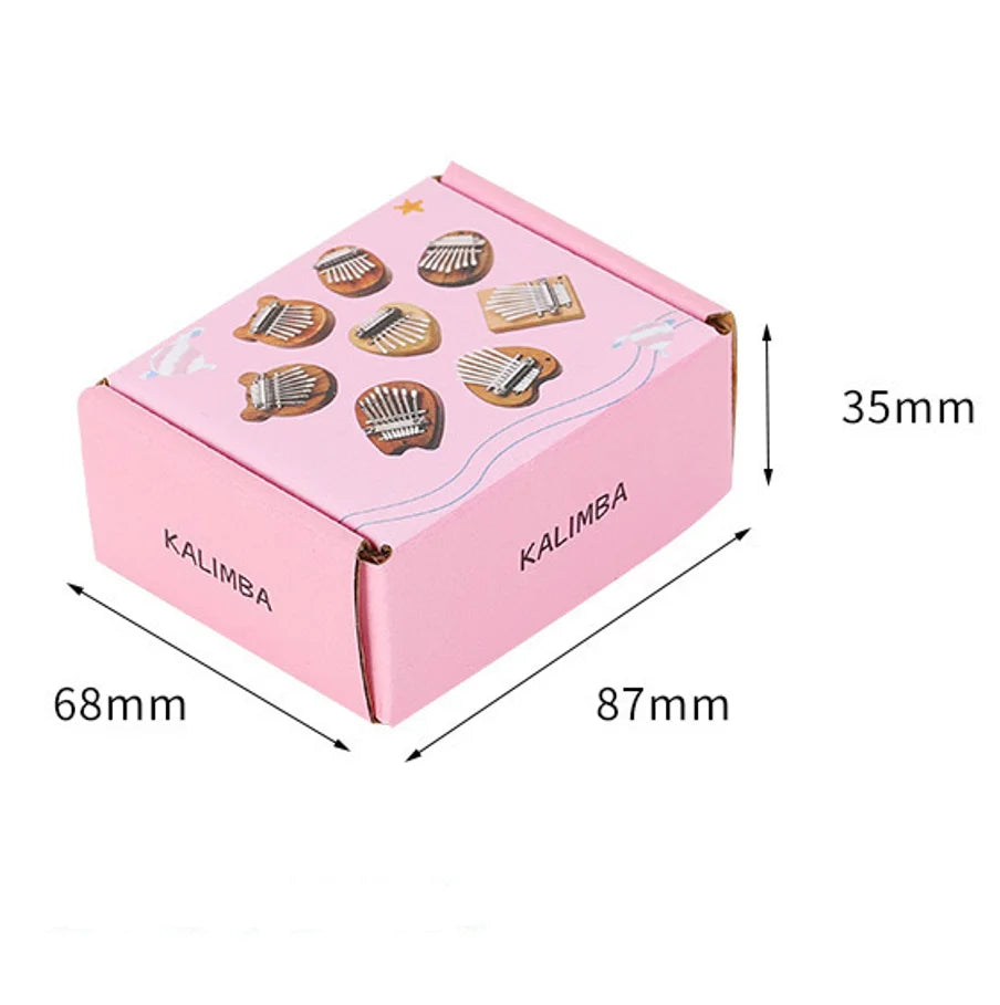 8 Keys Mini Kalimba Wooden Thumb Piano with Lanyard Finger Piano Musical Instrument Portable Exquisite Gift Set for Kids Adults