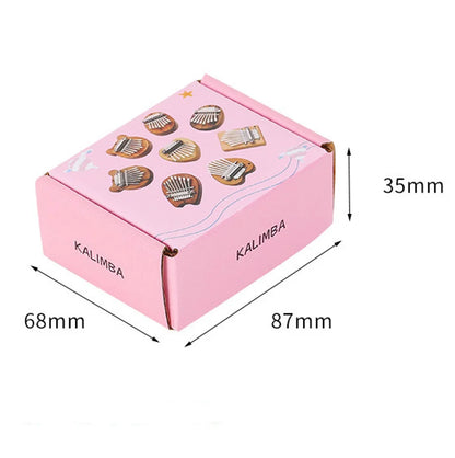 8 Keys Mini Kalimba Wooden Thumb Piano with Lanyard Finger Piano Musical Instrument Portable Exquisite Gift Set for Kids Adults