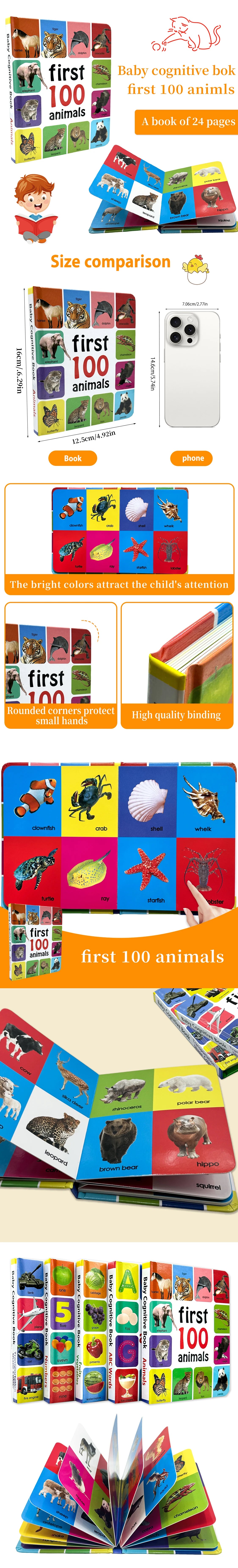 0-2 Years English Children's Cognitive Encyclopedia Enhancing Cognition Children's Early Learning Books Gifts