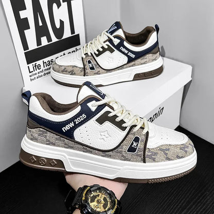 Men's Shoes, Spring 2025 New Printed German Training Board Shoes, Versatile, Niche, High-end, Sports and Leisure Shoes