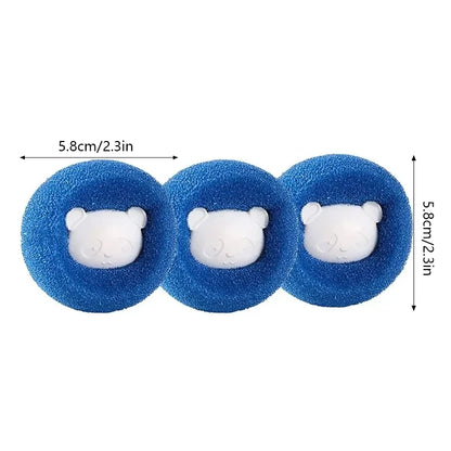 3pcs Pet Hair Remover Reusable Ball Laundry Washing Machine Filter Wool Sticker Cat Hair Remover Pet Fur Lint Catcher Home