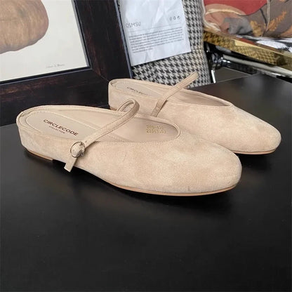 Woman Shoes ‌Summer New Women's Slippers Outdoor Casual Low Heel Slides with Buckle Slippers Women Daily Wear Closed Toe Sandals