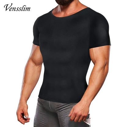 Vensslim Men’s Sauna Suit Sweat Heat Trapping Workout Fat Burner Vest Slimming Body Shaper Tank Top Waist Trainer Fitness Corset