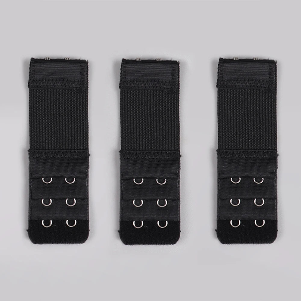 3 Pieces, 3 Rows with 2 Hook Extension Straps, Elastic, Soft and Comfortable Bra Straps, Women's Underwear Accessories