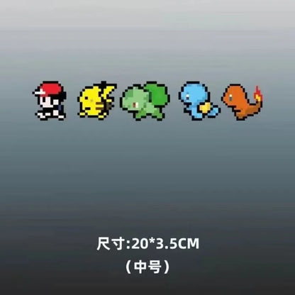 2pcs/Set Pokemon Charmander Reflective Car Stickers Collision Night Warning Reflective Sticker for Automobile Trunk Accessories