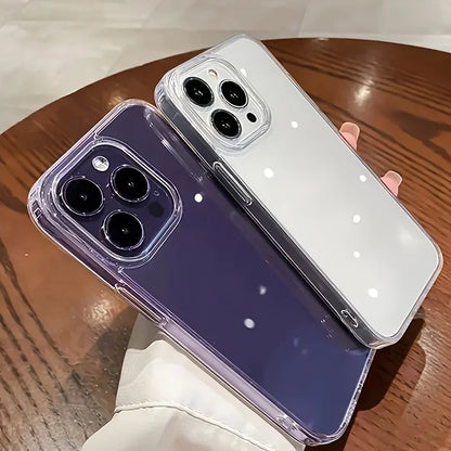 Ultra Thin Clear Acrylic Phone Case For iPhone 17 16 15 14 Plus 13 12 11 Pro Max Phone Back Cover Transparent Shockproof Cover