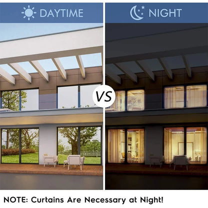 Window Privacy Film One Way Daytime Privacy Static Cling Sun Blocking Anti UV Reflective Mirror Window Tint for Home and Office