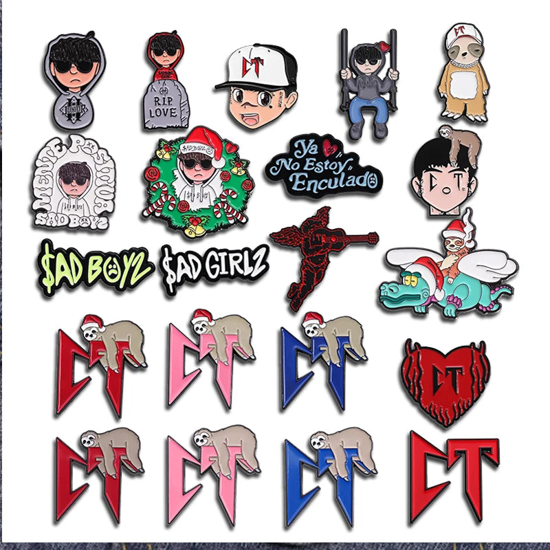 Retro Mexican Metal Hat Clip Pins Enamel Pins Cartoon Sloth Boy Baseball Cap Golf Cap Hat Badge Accessories Fashion Jewelry Gift