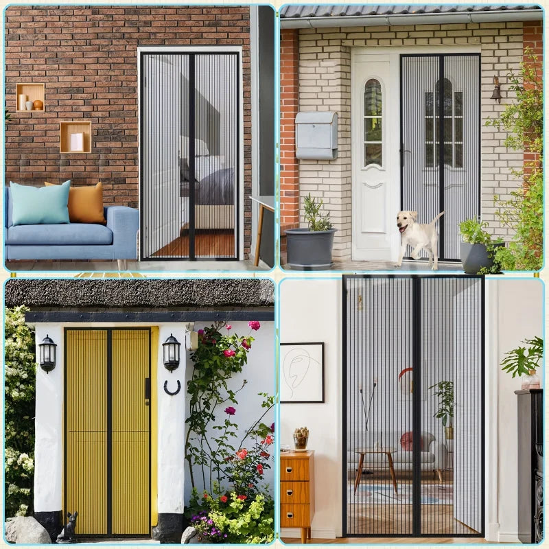 Self-closing Magnetic Insect Screen, Invisible Door Screen, Insect Screening Curtain, Magic Screen, Home Decoration