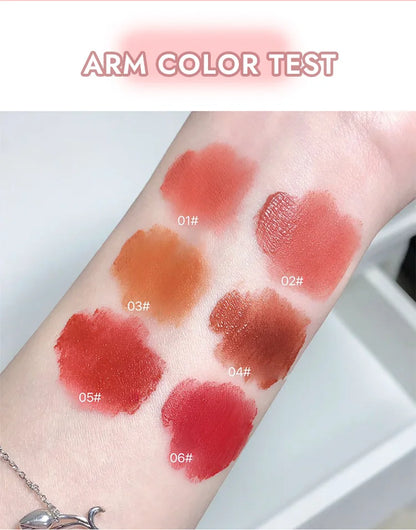 Gege Bear Rabbit Lip Glaze, Matte Velvet Lip Clay Long-lasting Color Non-drying Lipstick