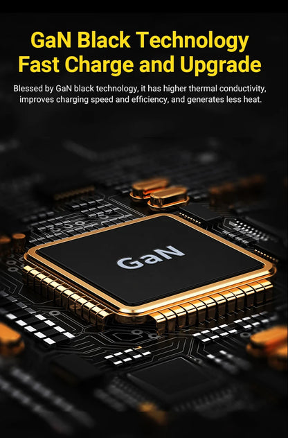 EU/US Plug PD65W GaN Fast Charger with Type-C and USB-A Interface Universal Dual Port Wall Charger Plug for Phones/Pads/Laptops