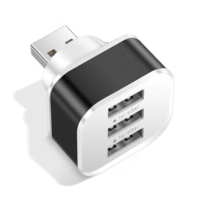 3 Port USB Slots Adaptor USB 3 in 1 2.0 Multple USB Interface Extender Auto Electronics Accessories