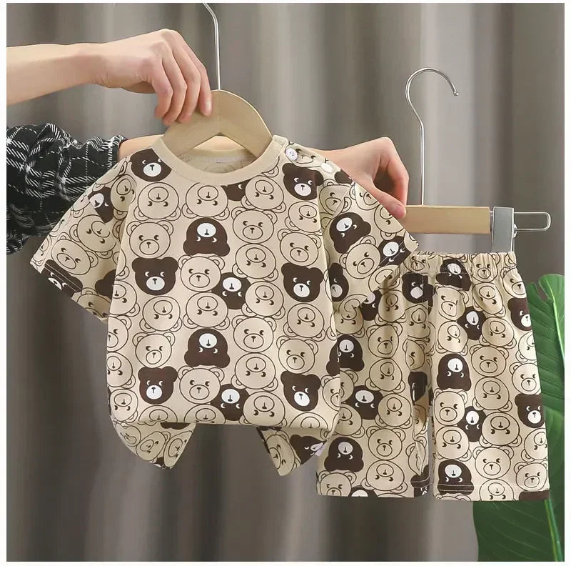 Kids Clothes Children's Sets Boys Girl T-shirt Shorts 2PCS Summer Cotton Short sleeve Baby Children Clothing Toddler Suit