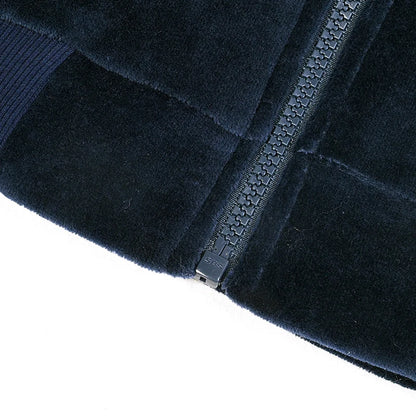 Kids school clothes boy/girl school vest navy velour lining hooded outside jacket front zippers and embroided heart kids tops