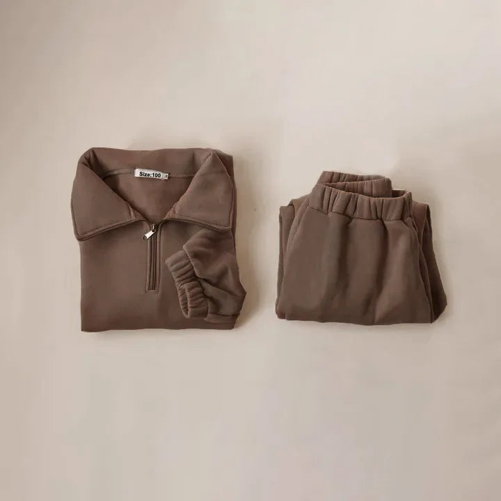 Children Clothes Sets Kids Sportswear Suits for Children Warm Autumn Winter Fleece Sweatshirt + Pant Kids Boy Girl Outfit