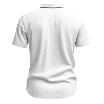 Men's Cotton Linen Short-Sleeved Shirt Summer Solid Color Stand-Up Collar Casual Beach Style plus Size S-5XL