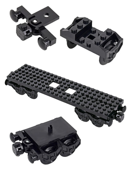 MOC City Creative Idea Train Base Wheel Carriage Building Blocks Bricks Assembled DIY Toys for Kids Christmas giftS