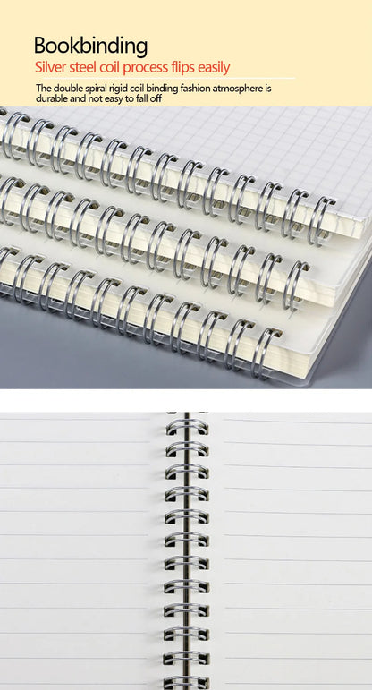 A5/B5 Notebook Spiral book coil Planner Lined Blank Grid Paper Journal Diary Sketchbook For School Supplies Stationery Office