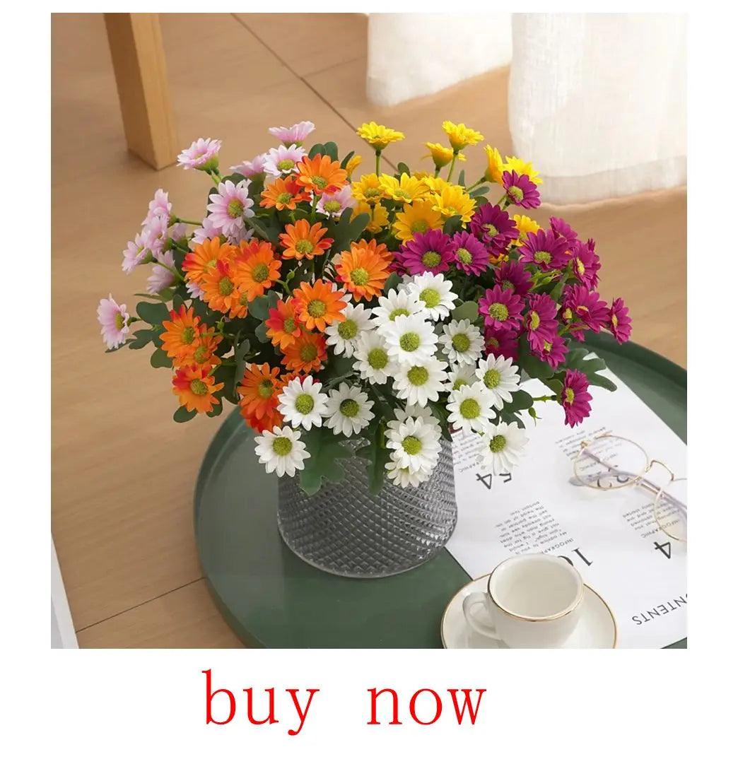 30Pcs/Bundle Fake Green Plant Cheap Artificial Plastic Flowers for Home Table Decorative Wedding Christmas Diy Candy Gift Box