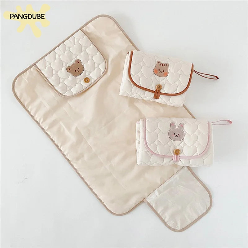 PANGDUBE Soft diaper changing pad foldable Newborn Diaper Pad Baby Changing Mat Portable Cute Nappy Mattress Baby Things