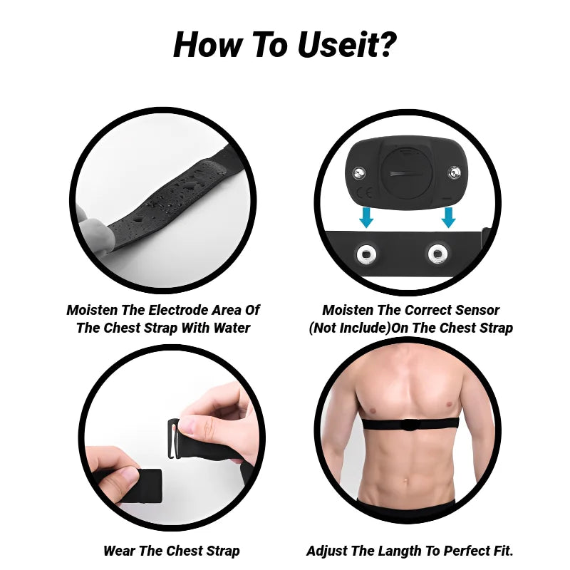 Heart Rate Monitor Replacement Strap Compatible With Polar Coospo Wahoo Tick Garmin Magene Sensor Band Belt Elastic Chest Bands