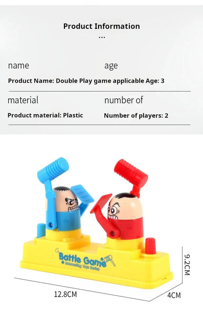 Mini Children's Head Knocking Little Man Fighting Red and Blue Attack and Defense Twin Parent Child Finger Fighting Game Machine