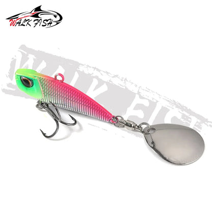 WALK FISH 7g 11g 15g 21g Spinner Bait Metal VIB Fishing Lure Rotating Tail Vibration Sequins Japan Wobbler Trolling Bait Pesca