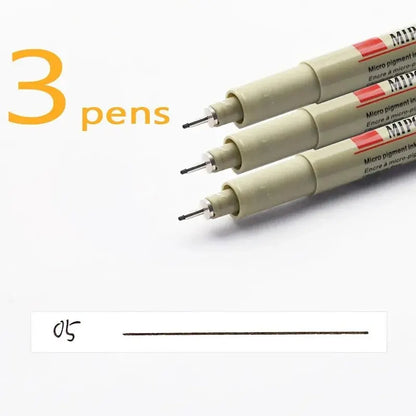 3pcs Manga Markers Needle Pen Art Hand-painted Hook Line Pen Sketch Pens Stationery Set Art School Supplies Art Sakura Pen New