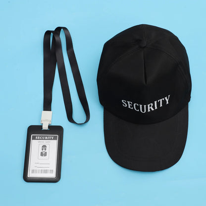 Agent Accessories Set Tie Earplugs Work Brand Glasses Hat Secret Security Service Costume for Teens Adults Cosplay Game Party