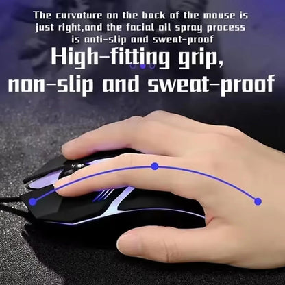 Practical Computer Mouse USB Mechanical Gaming Keyboard Mouse Anti-slip Matte Computer Keyboard For Suitable For PC And Tablets