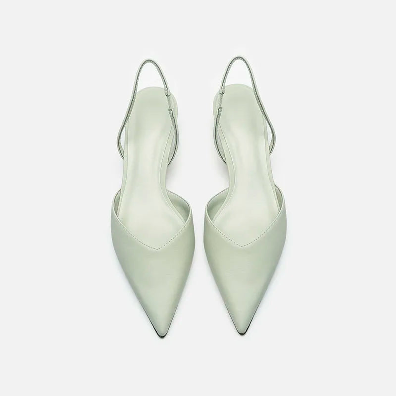 Shoes for Women 2024 Brand Slip-on Women's High Heels Fashion Shallow Mouth Office and Career Sexy Slingbacks Closed Toe sandals