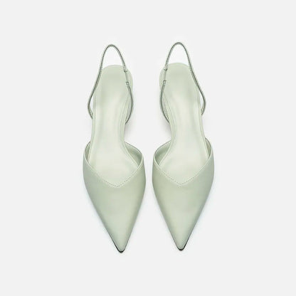 Shoes for Women 2024 Brand Slip-on Women's High Heels Fashion Shallow Mouth Office and Career Sexy Slingbacks Closed Toe sandals