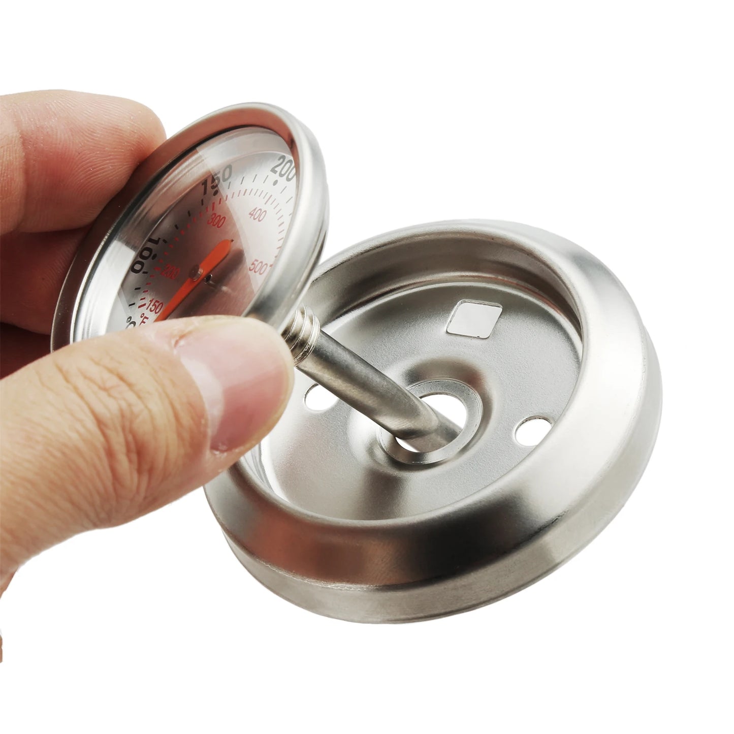 BBQ Gauge Built-in Lid Thermometer Replace for Weber Traveller Grills Charcoal Pit Wood Smoker Oven 150-600°F Barbecue Camping