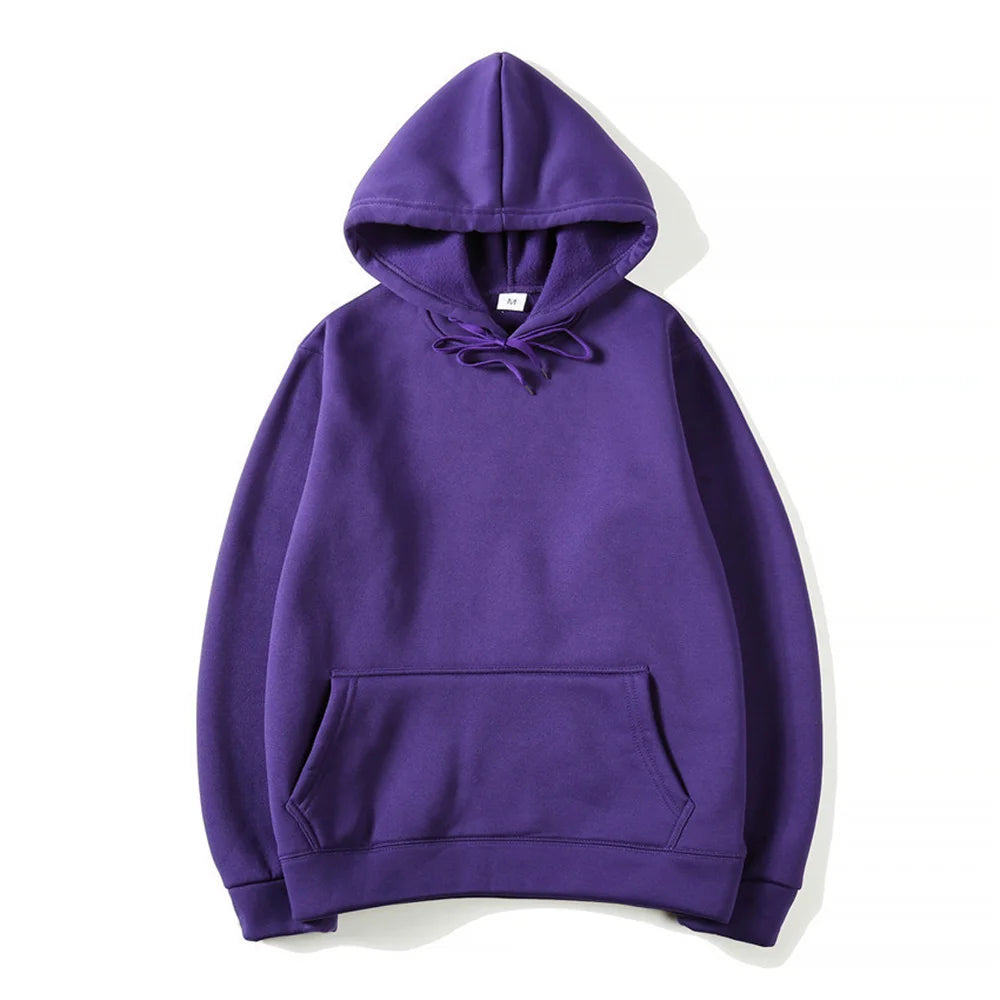 Spring Autumn Fashion Men's Women's Hoodie Casual Hoodies Pullovers Sweatshirts Men's Top Solid Color Hoodies Sweatshirt Male