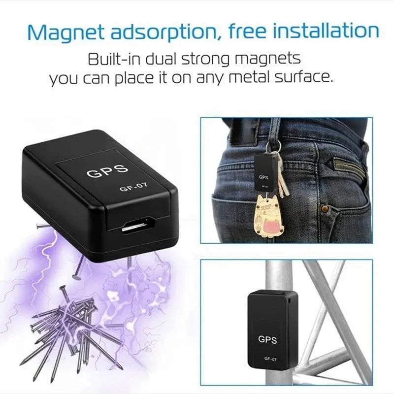Gf07 Magnetic Mini Car Tracker Gps Real Time Tracking Locator Device Magnetic Gps Tracker Real-Time Vehicle Locator Pet Tracker