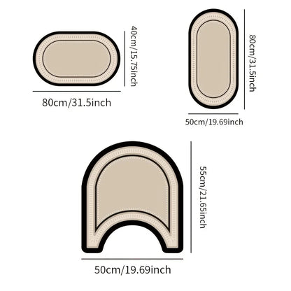 Bathroom floor mat three sets of absorbent, non-slip, dirty and easy to clean made of diatom mud