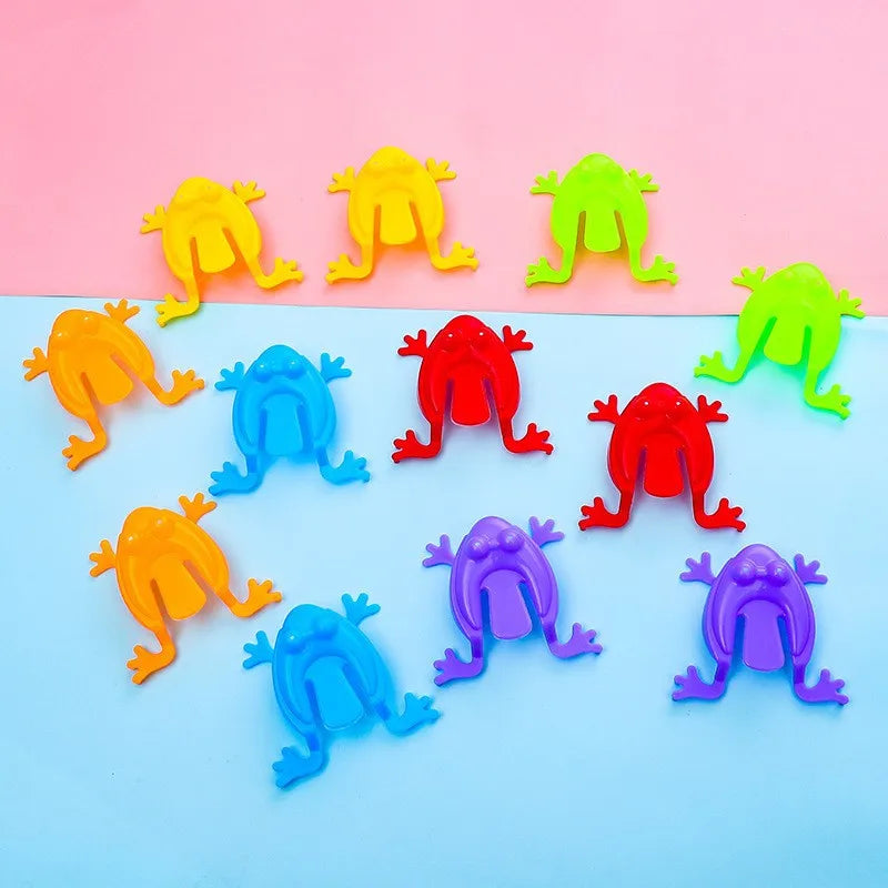 20/50pcs Solid Color Jumping Frog Plastic Bouncing Frog Jumping Frog Children Educational Toy,Gift for Kids Party Favors