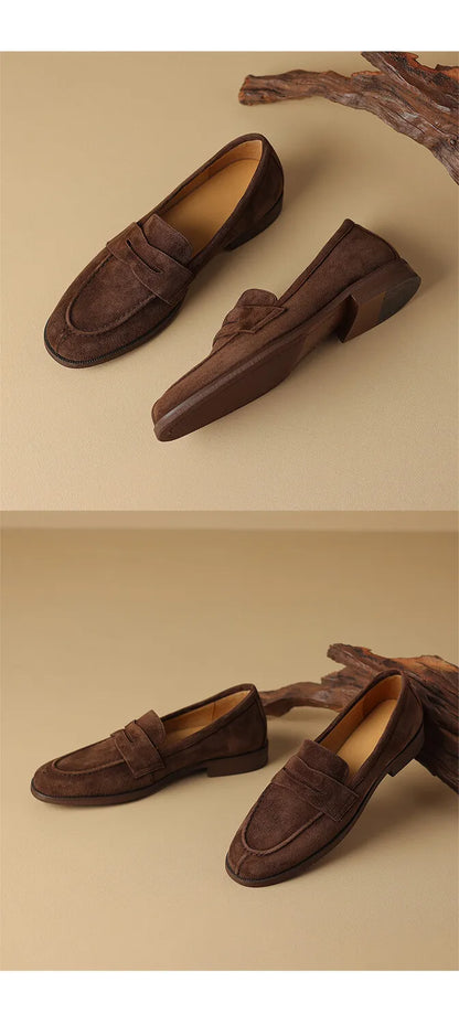 Shoes for Women 2024 Summer Brown Casual Flats Ladies Shoe Fashion Suede Loafers Soft Sole Non-Slip Feminino Zapatos Mujer