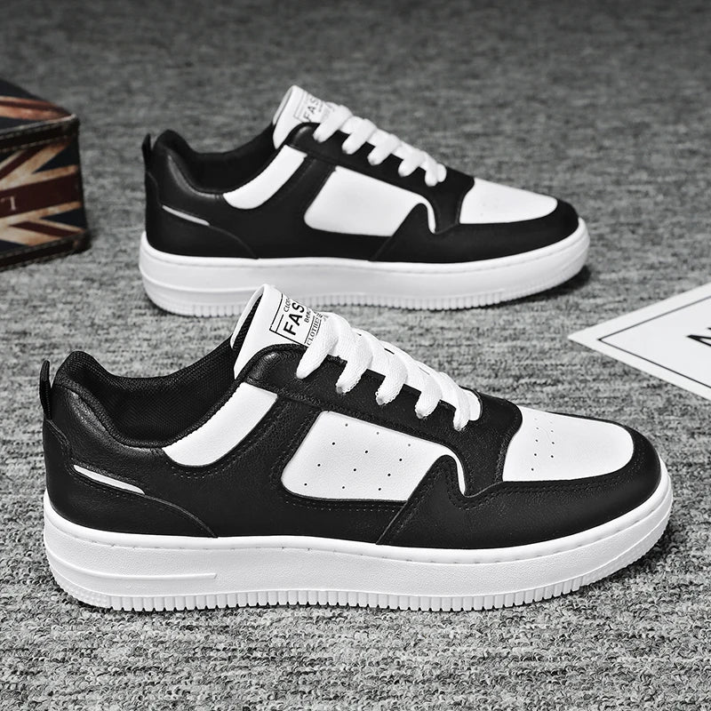 Men's Shoes Explosion Thick Soled Leather Small White Shoes Men's Trendy Shoes with Fashion Board Shoes Street Casual Shoes