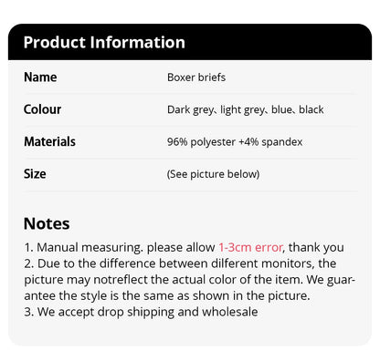 4 Pack Europe and America Size MEN'S FASHION Sexy Boxer Underwear Antibacterial Breathable plus Size Fat MEN'S Shorts Underwear