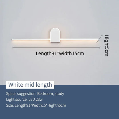 Bathroom Mirror Front Light Modern Led Wall Light Black&White Luminaires Sconce Wall Lamp L70 90 110cm Bathroom Lamp