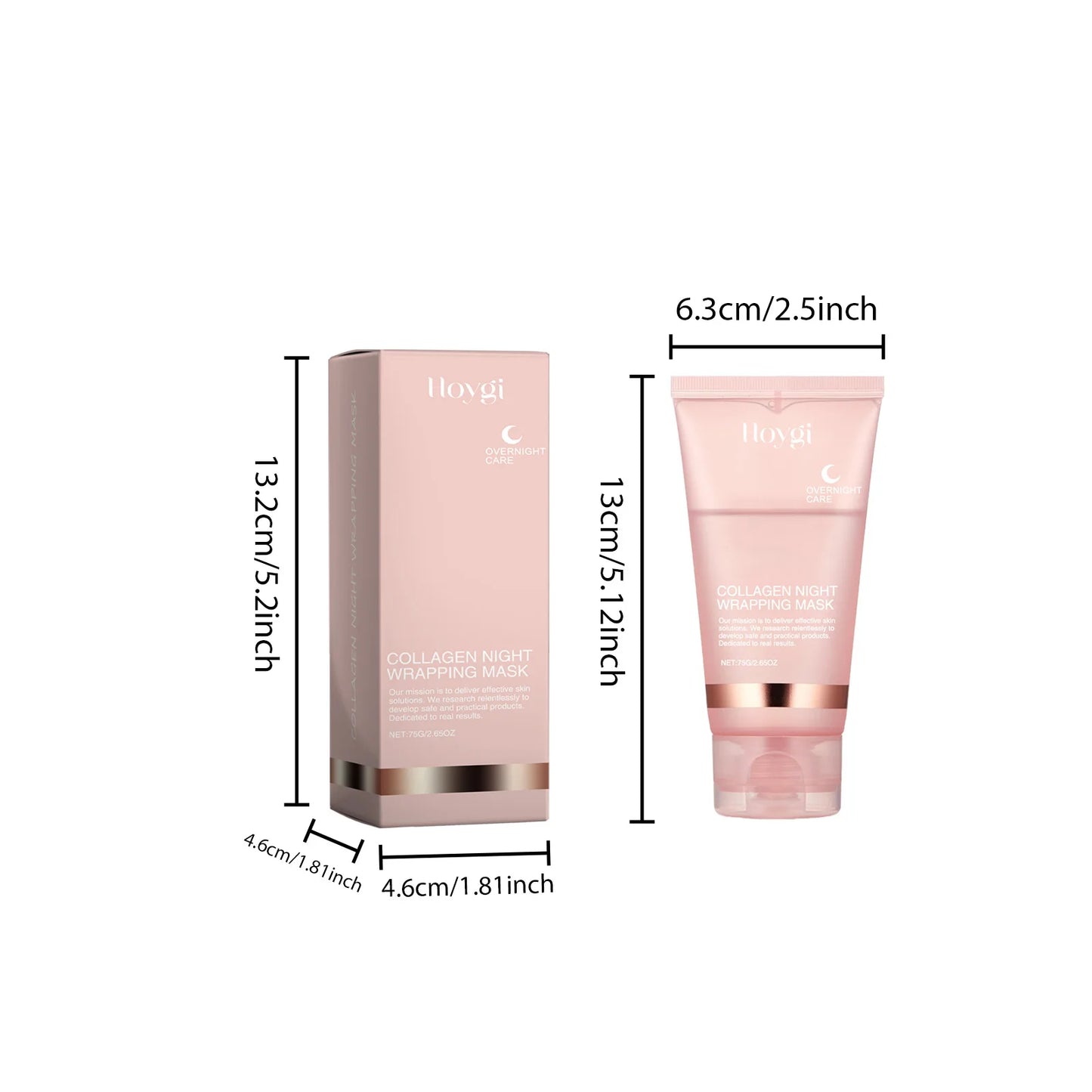 Collagen Peel-off Mask Deep Hydrating Fade Fine Lines Firming Shrink Pores Brightening Overnight Wrapping Mask Face Skin Care