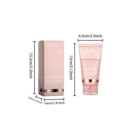 Collagen Peel-off Mask Deep Hydrating Fade Fine Lines Firming Shrink Pores Brightening Overnight Wrapping Mask Face Skin Care