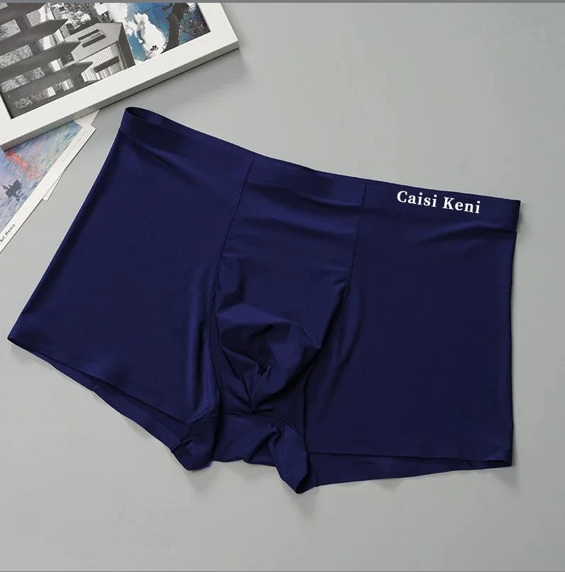 5 PCs Men's High Elastic Plain Color Comfortable Boxer Briefs Panties Breathable Pantyhose